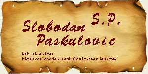Slobodan Paskulović vizit kartica